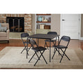 5-Piece Black Card Table Set C37313