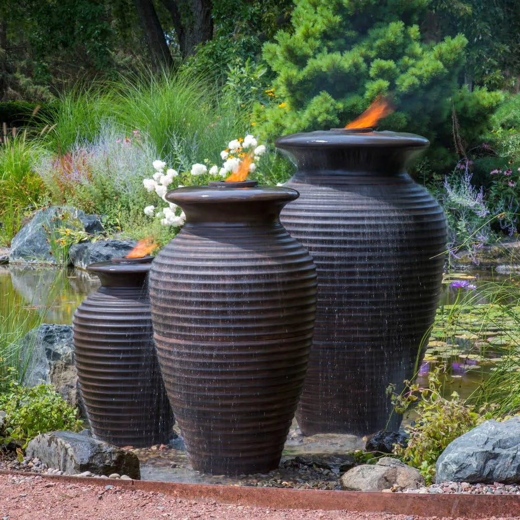 Large Rippled Urn Z63220
