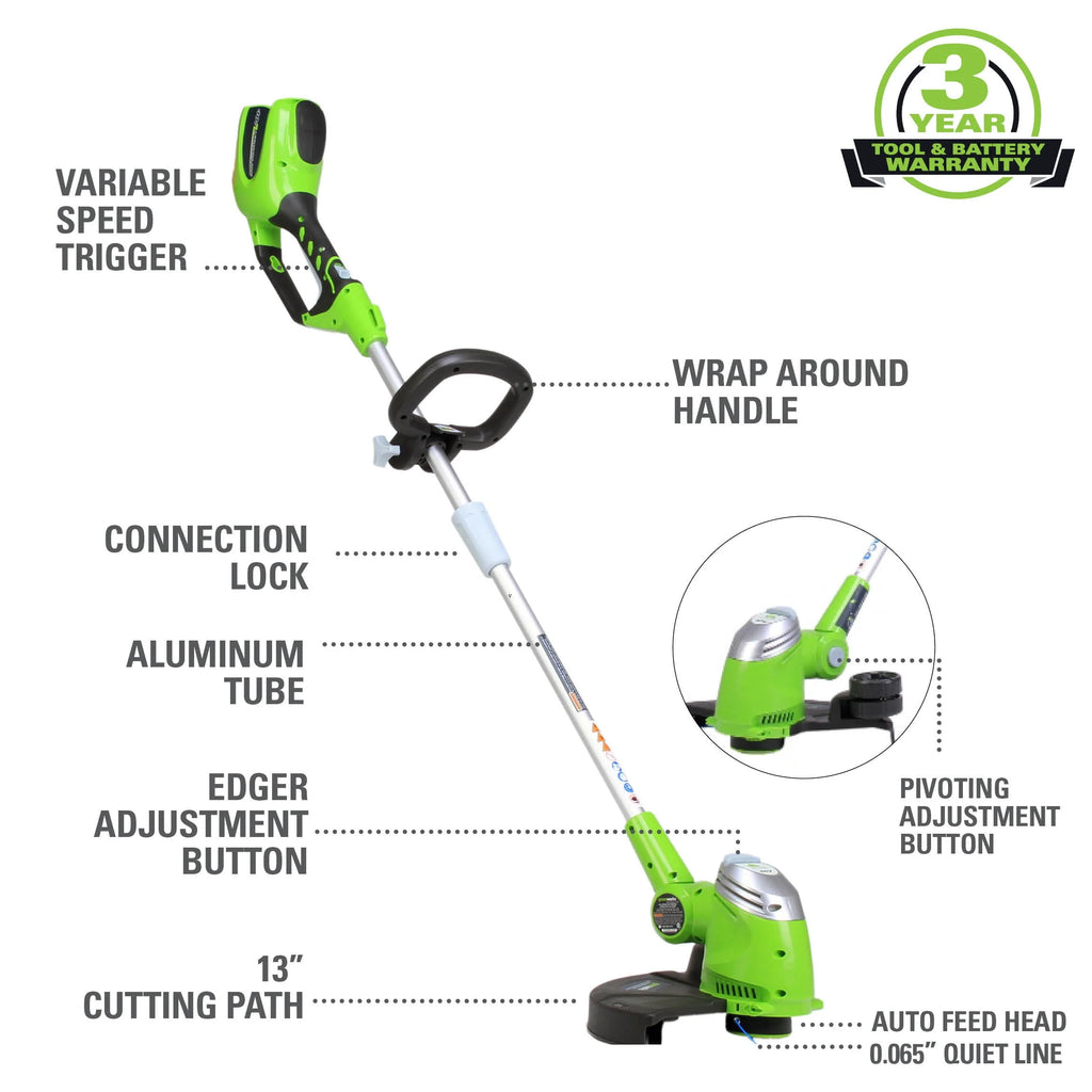 40V Cordless String Trimmer/Edger with Battery & Charger T497245
