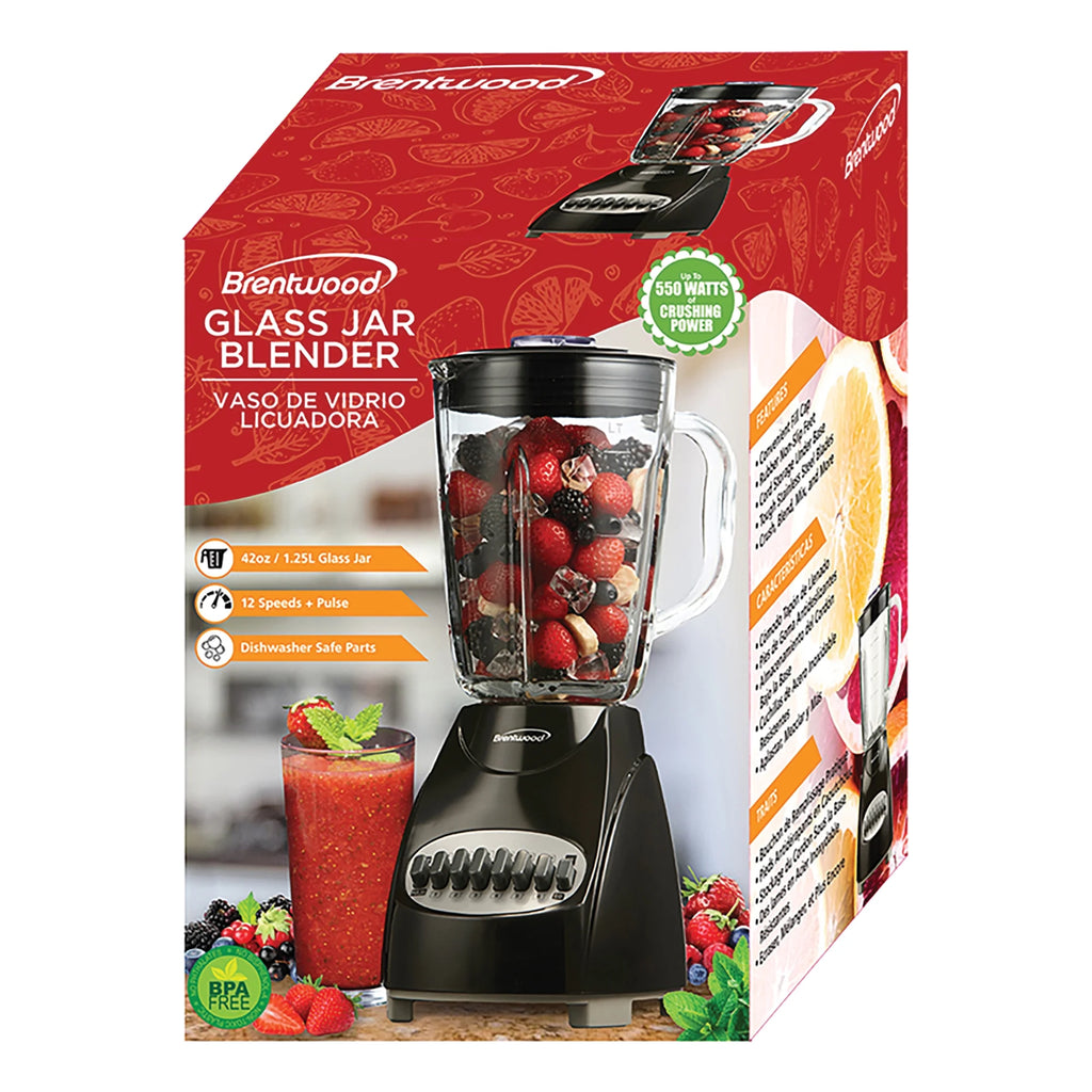 Black 12-Speed plus Pulse Blender with Glass Jar A8472