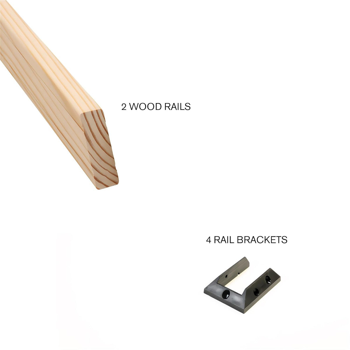 6 ft. Pressure-Treated Pine Stair Rails with Black Brackets F326775