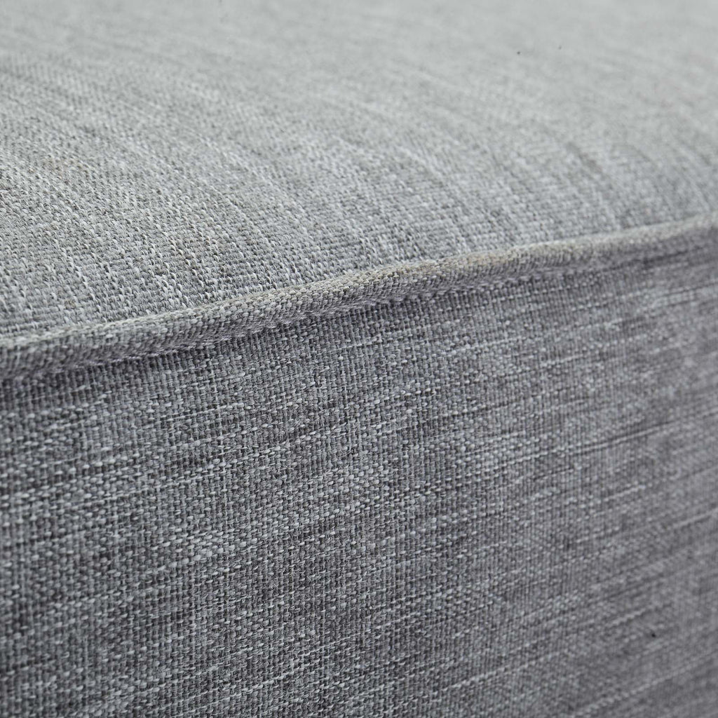Grey Natural Wood Outdoor Sofa End Chair D373190