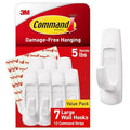Large Utility Hooks, 7 Hooks, 12 Strips U5805