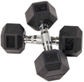 Rubber Encased Hex Dumbbell Pair Black R346959