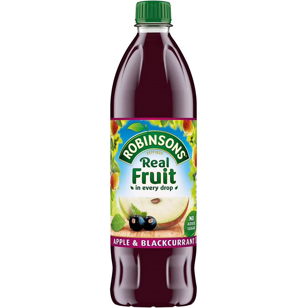 Apple & Blackcurrant Fruit Drink, No Added Sugar, 1 Liter (Pack of 12) Z996844