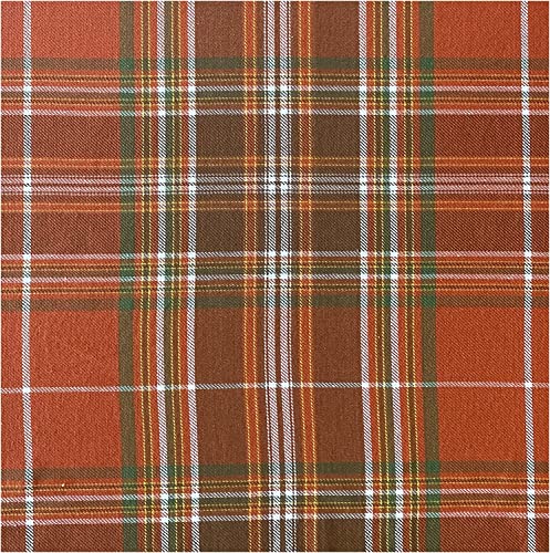 70 Inch Round 100% Cotton Plaid Tablecloth A508