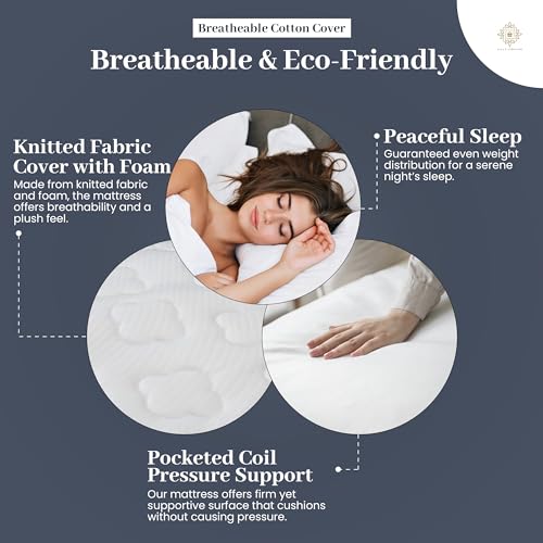 12 Inch Hybrid Twin Mattress with Pocketed Coil Spring and Cold Foam O58797