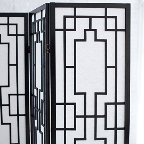 Black 3 Panel Room Divider Screen D4047