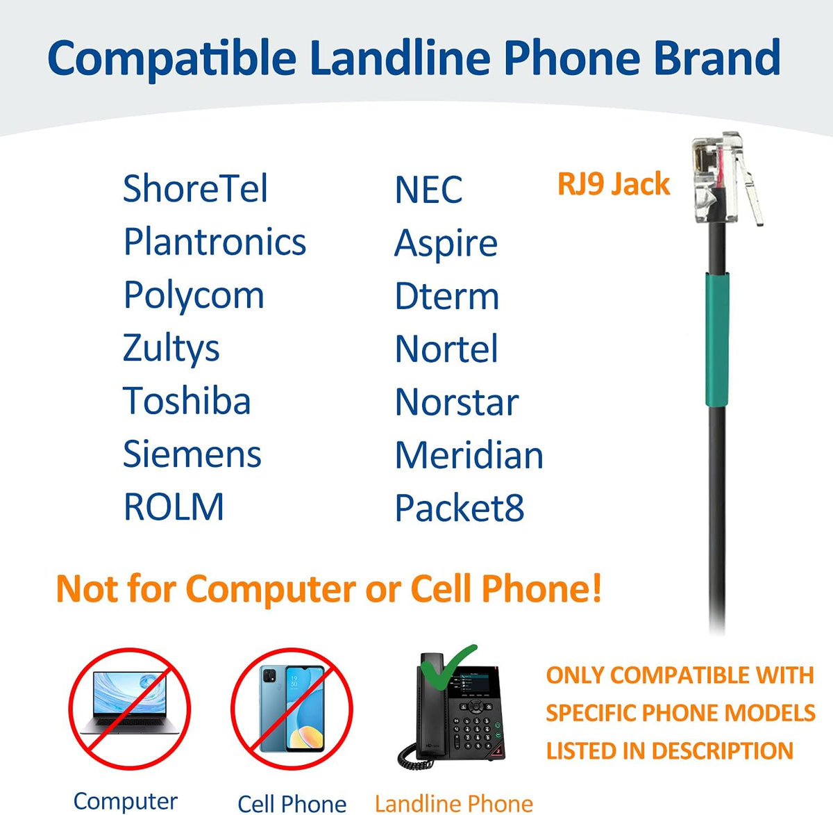 Corded Telephone Headset with Noise Canceling Mic G8243