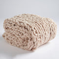 Chunky Knit Chenille Throw Blanket Gray 40x40 Y782265