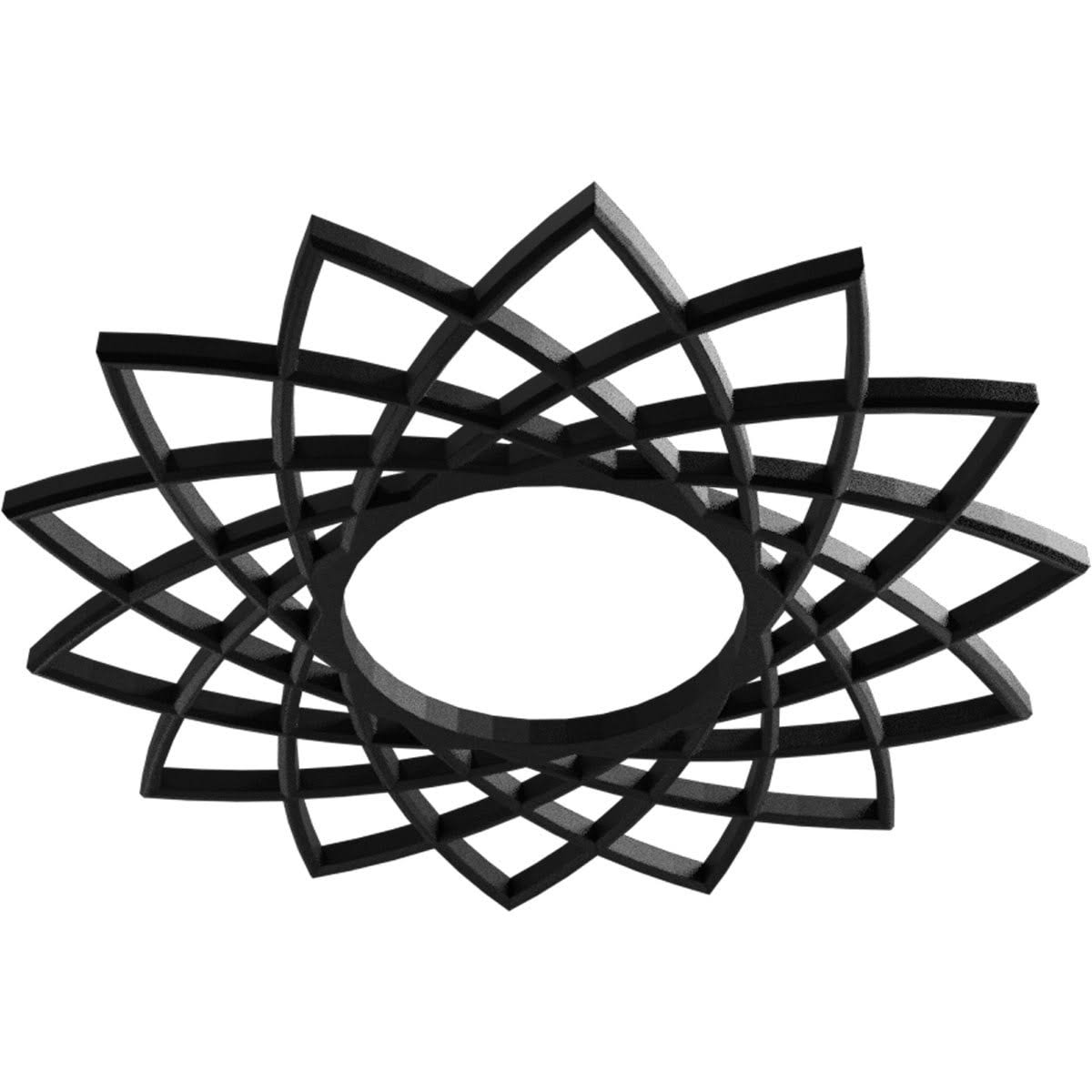 36x22OD x 13 7/8x22ID x 1x22P PVC Pierced Ceiling Medallion D9082