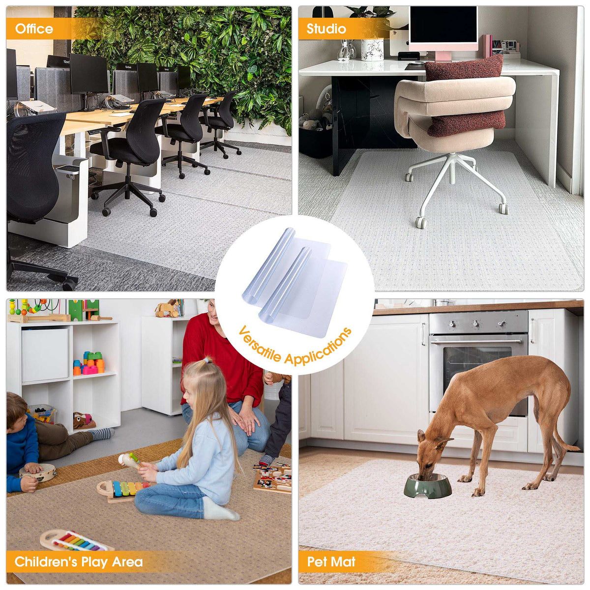 PVC Floor Mats 60"x46" 2 Pack L724426