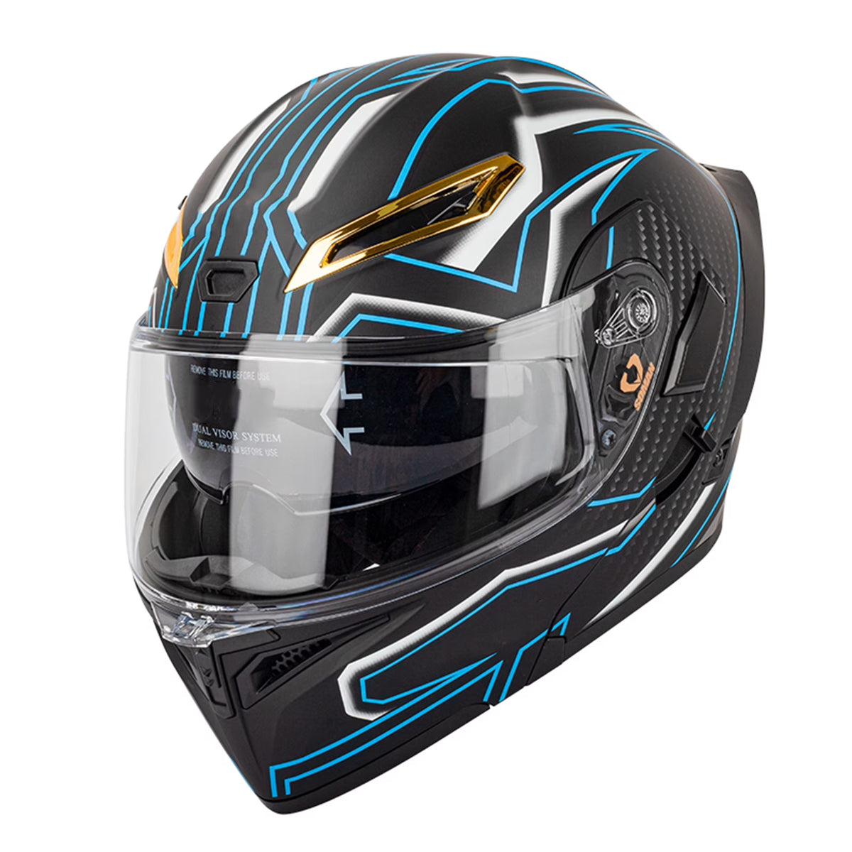 Motorbike Helmet with Dual Visor H360416
