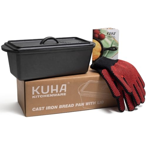 Pre-Seasoned Cast Iron Bread Loaf Pan with Lid D979