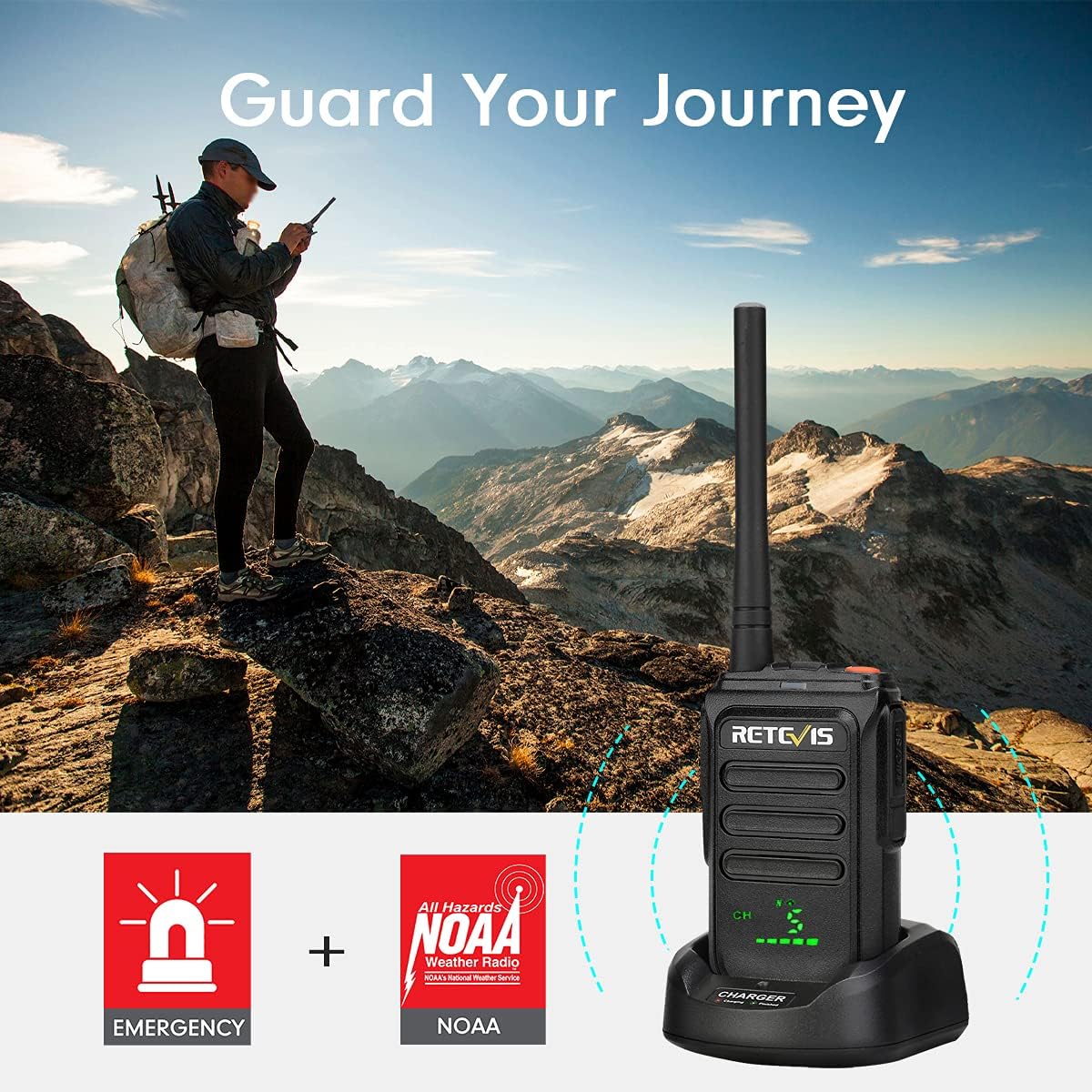 Rechargeable Long Range Two Way Radio 2 Pack H813635