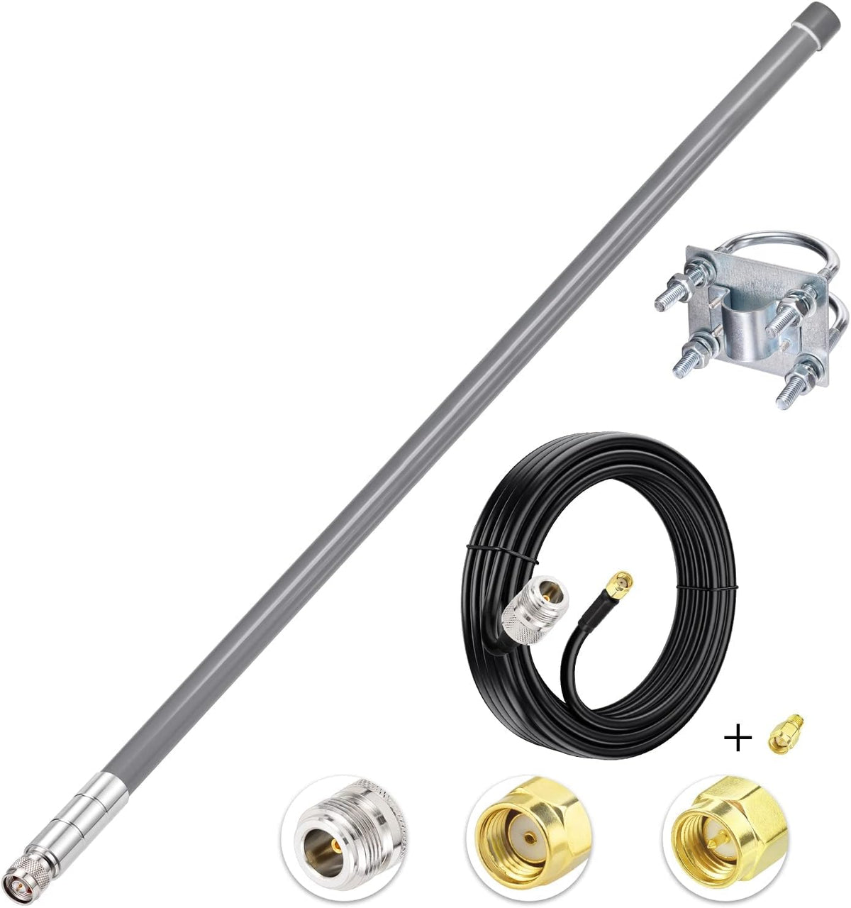 31.5inch 5.8 dBi Antenna 915MHz Lora Antennas Low Loss Cable 3.3ft Pack of 2 B495