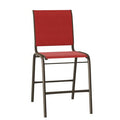 Stacking Patio Dining Side Chair Textured Beachwood Lime T126