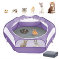 Small Animals Playpen, Waterproof Pet Cage Tent with Zippered Cover, Portable Outdoor Yard Fence with 3 Metal Rod, Green N870