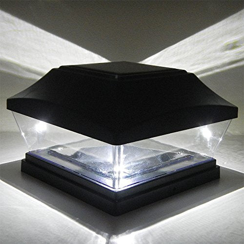 12 Pack Bronze 6 x 6 Solar Post Light Deck Cap Square Outdoor PVC Vinyl Wood N805
