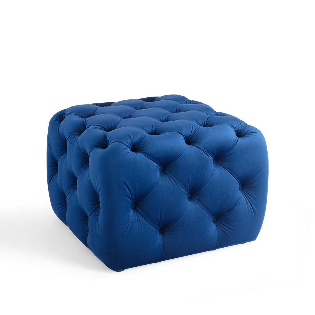 Tufted Velvet Accent Chair Ottoman I45323
