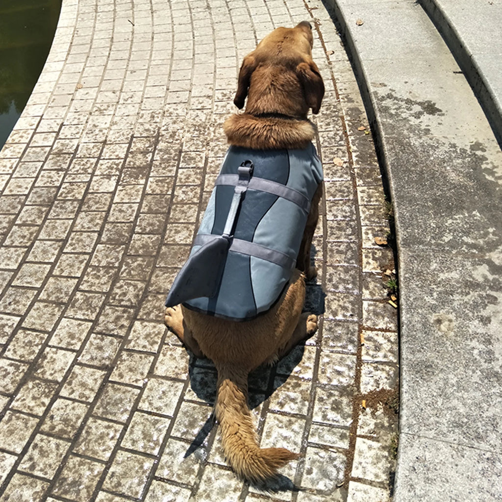 Dog Pet Shark Swimsuit Vest Safety Wear Preserver For Water Safety Device P331372