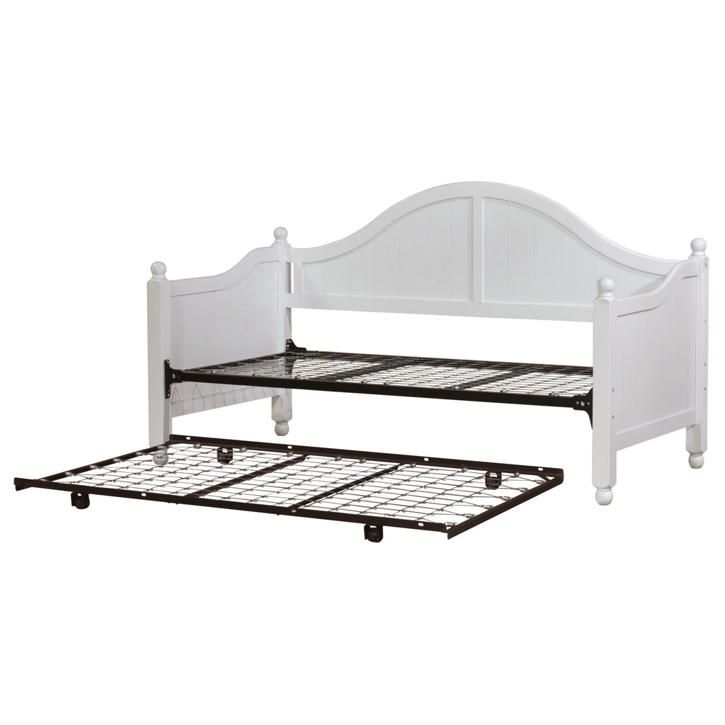 White Wood Twin Daybed with Trundle Q38116