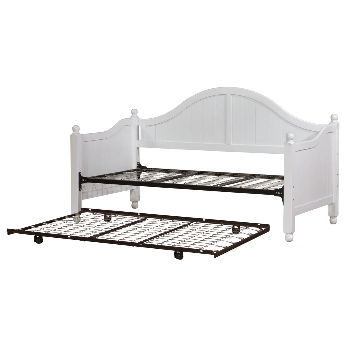White Wood Twin Daybed with Trundle Q38116