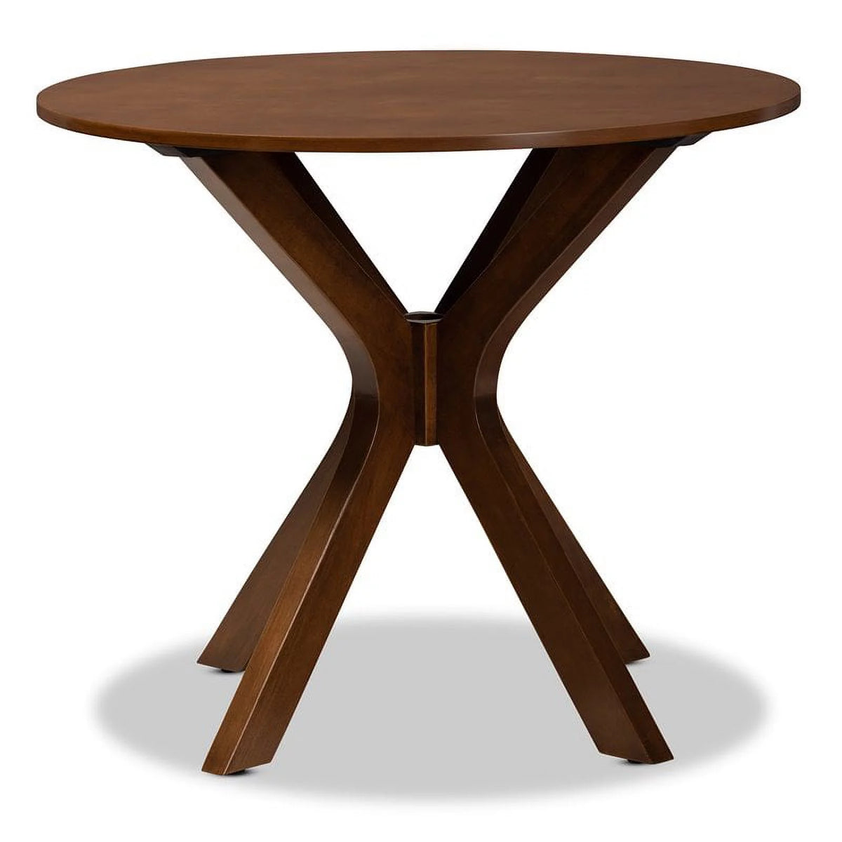 Mahogany Walnut Brown Round Wood Dining Table N7171