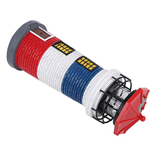 LED Solar Lighthouse Statue Rotating Lawn Decorations G871401