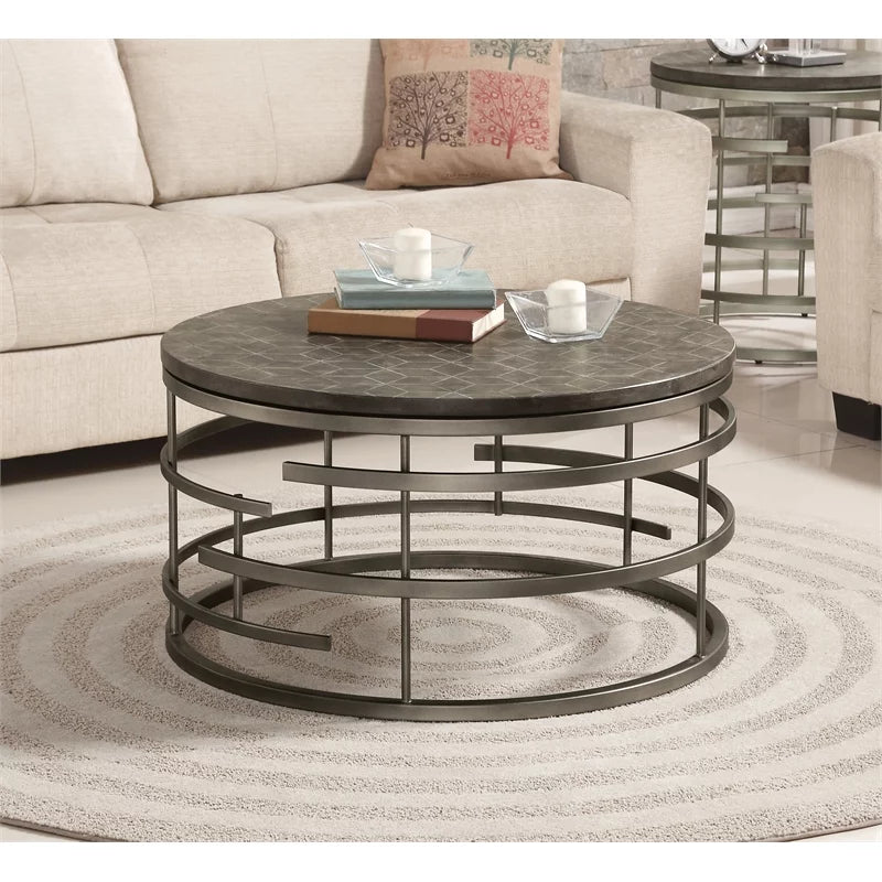 3-Piece Coffee Table Set with 2 Chairside Tables in Gray Z5582