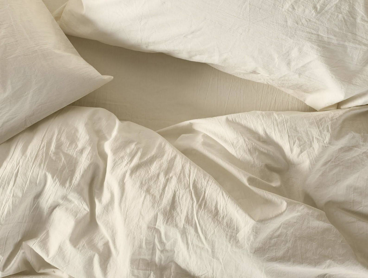 Organic Crinkled Percale Sheet Set Full Shadow W4222