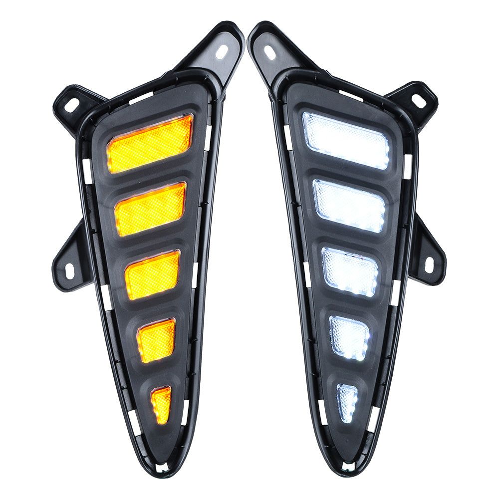 Front LED DRL Daytime Running Light Turn Signal Fog Lamps Bezel Set for Toyota C-HR 2016-2019 T657967
