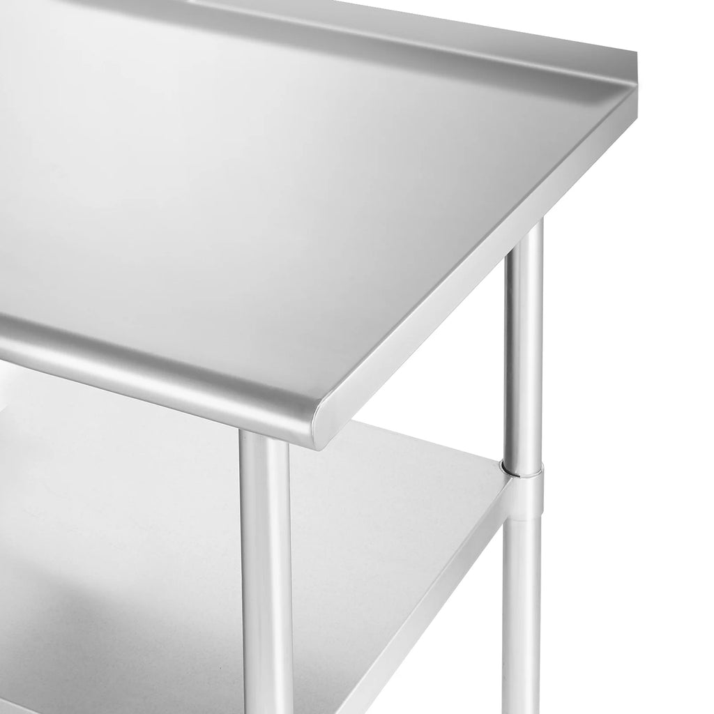 Stainless Steel 48 x 24 Inches Kitchen Work Table with Backsplash G963