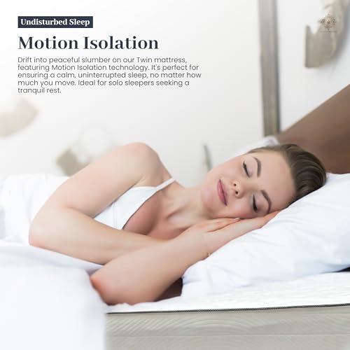 12 Inch Hybrid Twin Mattress with Pocketed Coil Spring and Cold Foam O58797