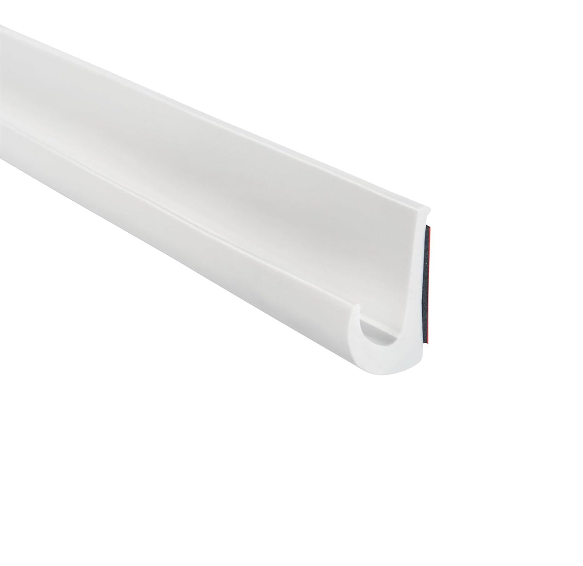 White PVC Plastic Drip Rail Molding, 125’ Length, Pack of 2 A477