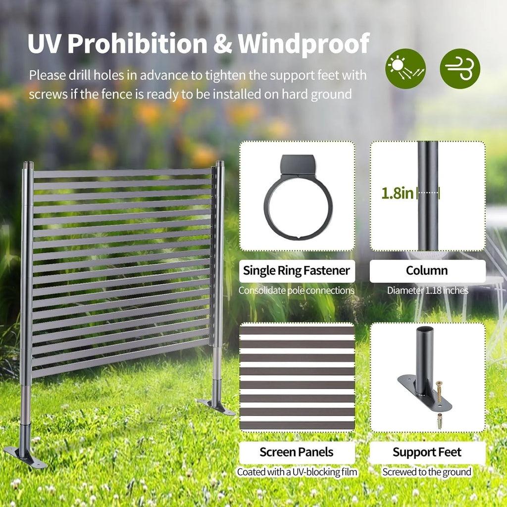 3FT x 4FT Outdoor Privacy Screen with UV & Rust Resistant Coating V530154