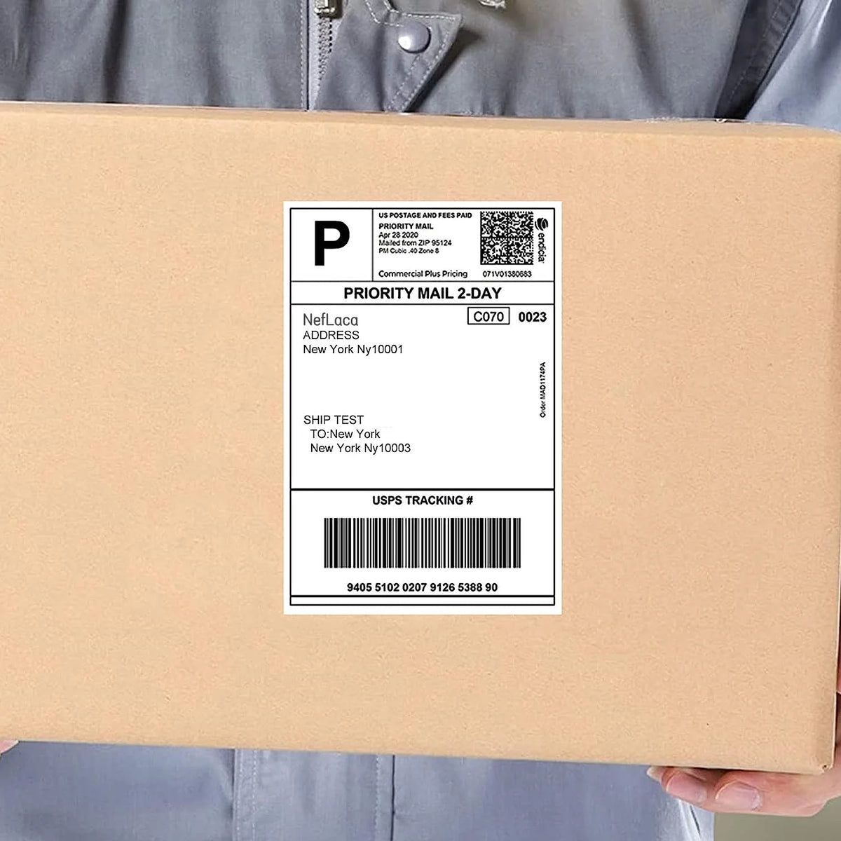Half Sheet Labels with Rounded Corner, White Shipping Labels - 5-1/2" X 8-1/2" - 400 Labels H453033