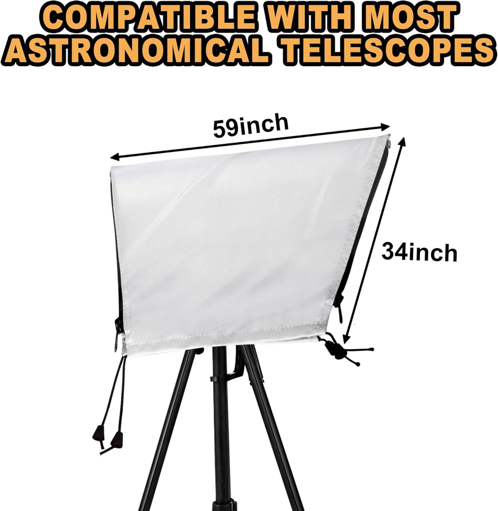 Waterproof Astronomical Telescope Cover with Adjustable Drawstring (39 x 30 in) X518644