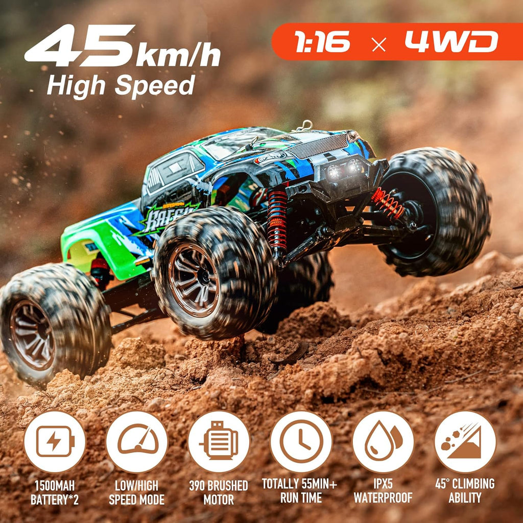 RC Cars 4WD Offroad Waterproof with 2 Batteries S392844