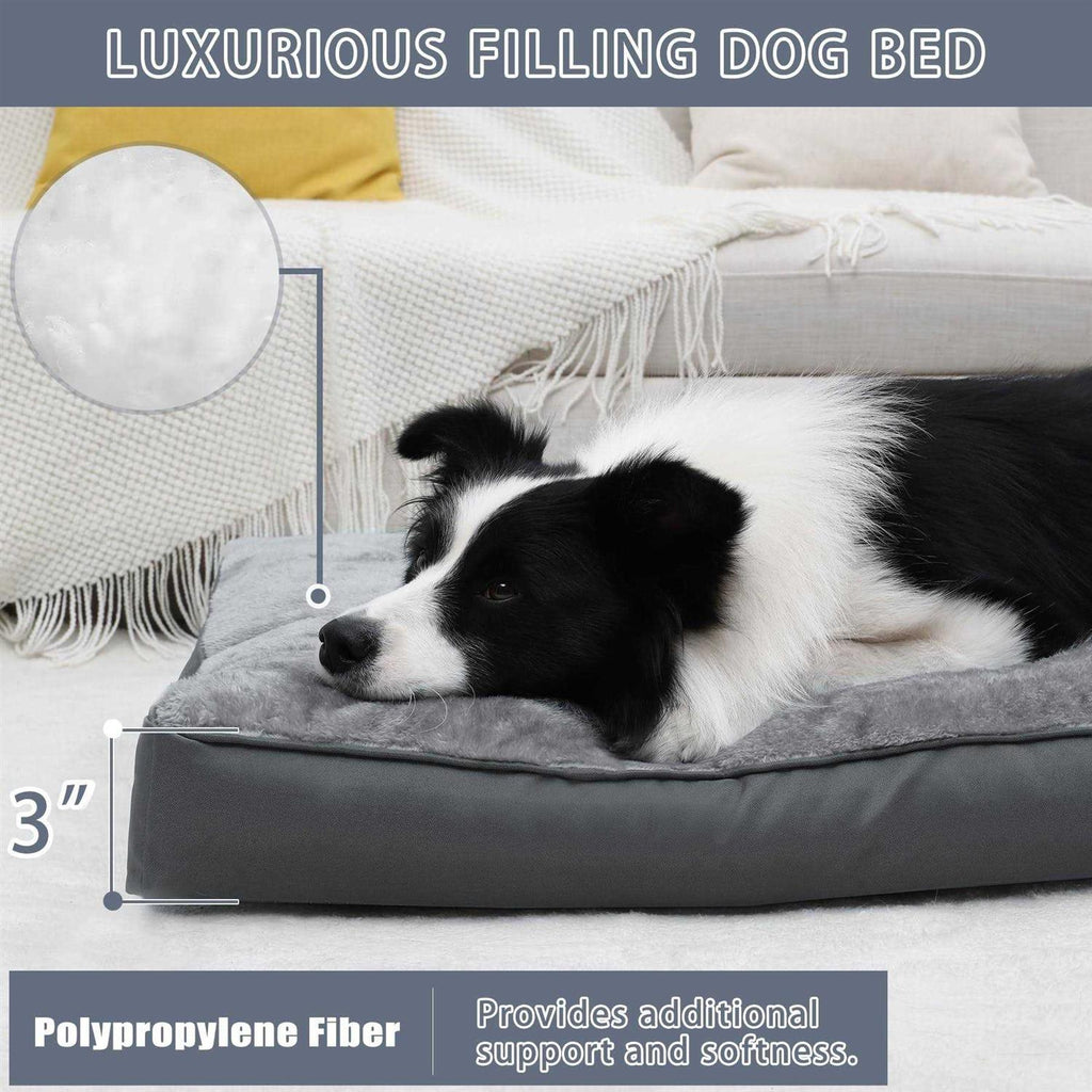 Waterproof Plush Dog Bed with Removable Washable Cover A400672