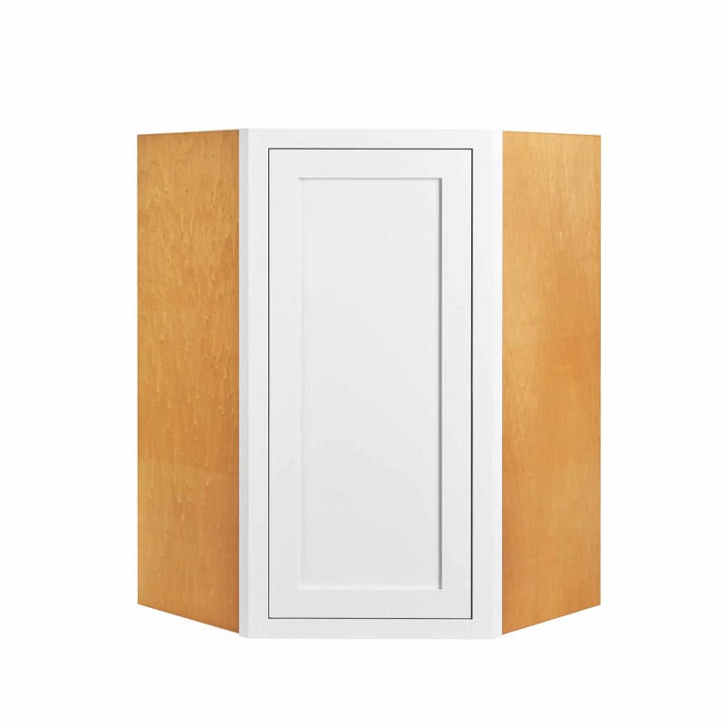 White 30 inch Wide x 27 inch Tall 1 Door Wall Cabinet S48109