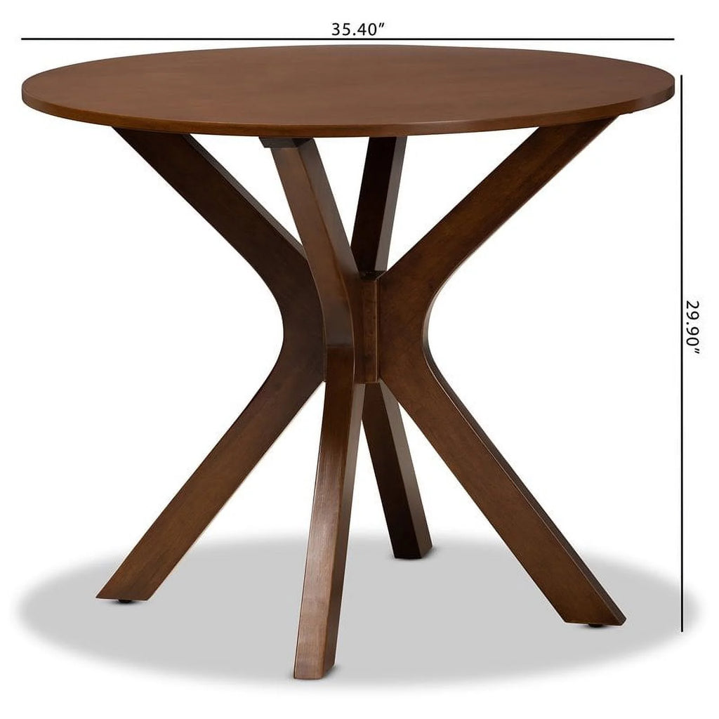 Mahogany Walnut Brown Round Wood Dining Table N7171