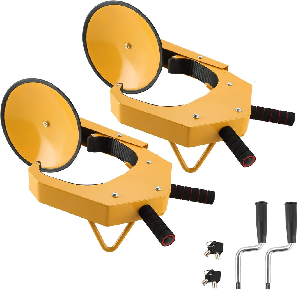 Pack of 2 Heavy Duty Adjustable Tire Lock with Two Keys J50243