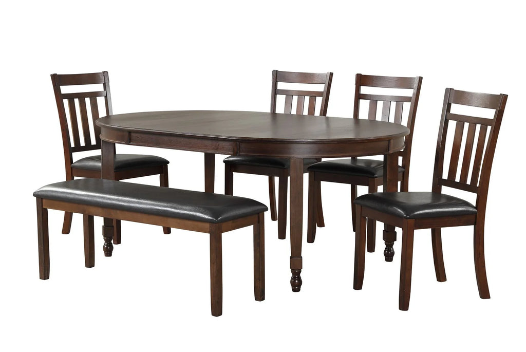 Walnut Solid Wood Dining Set for 6 I16588