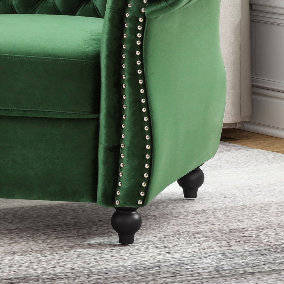 Dark Gray Velvet Club Chair L103069