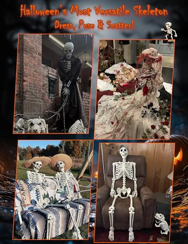 Life Size Skeleton with Glowing Eyes Movable Joints D223527