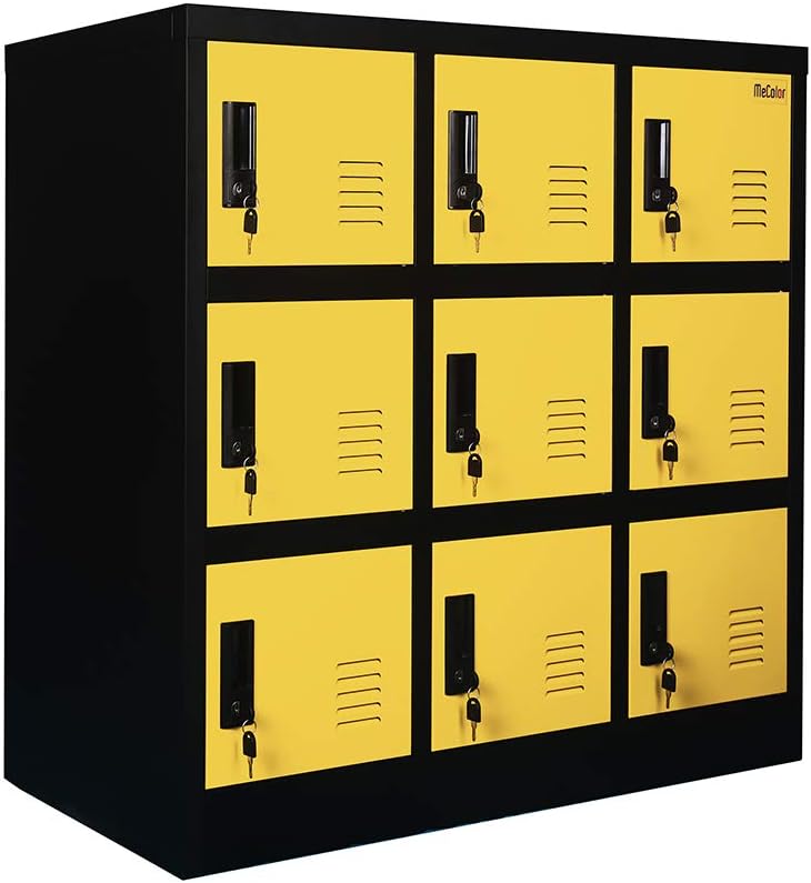 Yellow Heavy Duty Storage Cabinet Locking H540947