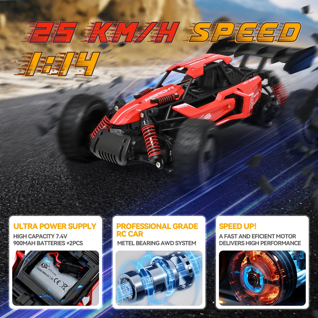 Remote Control Car 1:14 Alloy High Speed RC Racing Car L254204