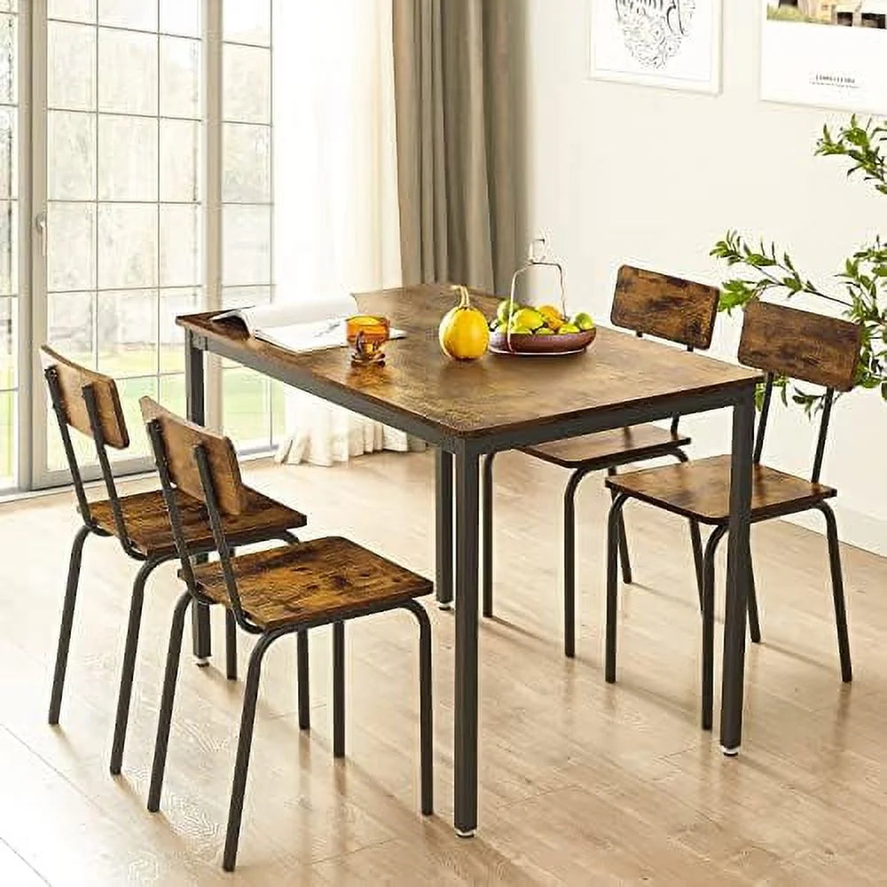 3 Piece Metal and Wood Table and Stools Set I5792