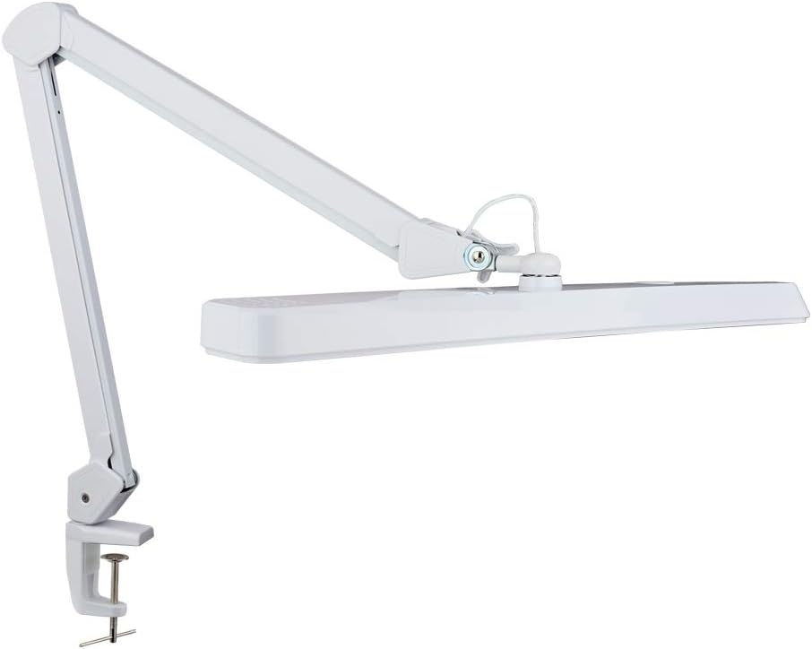 2,500 Lumens 30W LED Desk Lamp with Clamp, White Y212